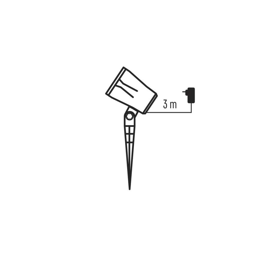 LED Karácsonyi kültéri projektor LED/3,6W/230V IP44 hideg fehér