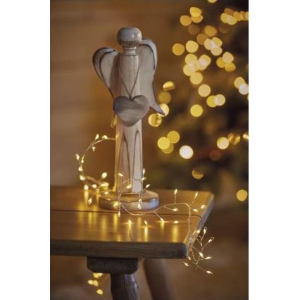 LED Karácsonyi lánc 100xLED/3xAA 2,7m meleg fehér