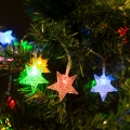 LED Karácsonyi lánc 20xLED 2,25m többszínű csillag