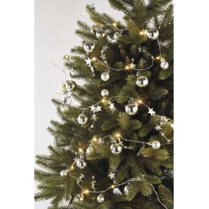 LED Karácsonyi lánc 20xLED/2xAA 2,2 m meleg fehér