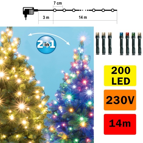 LED Karácsonyi lánc kültéri LED/230V IP44