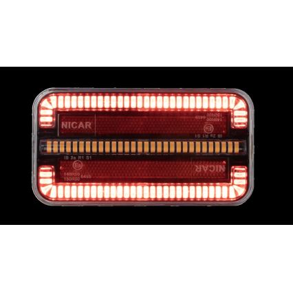 LED Kombinált lámpa dinamikus irányjelzővel LED/12-24V IP65