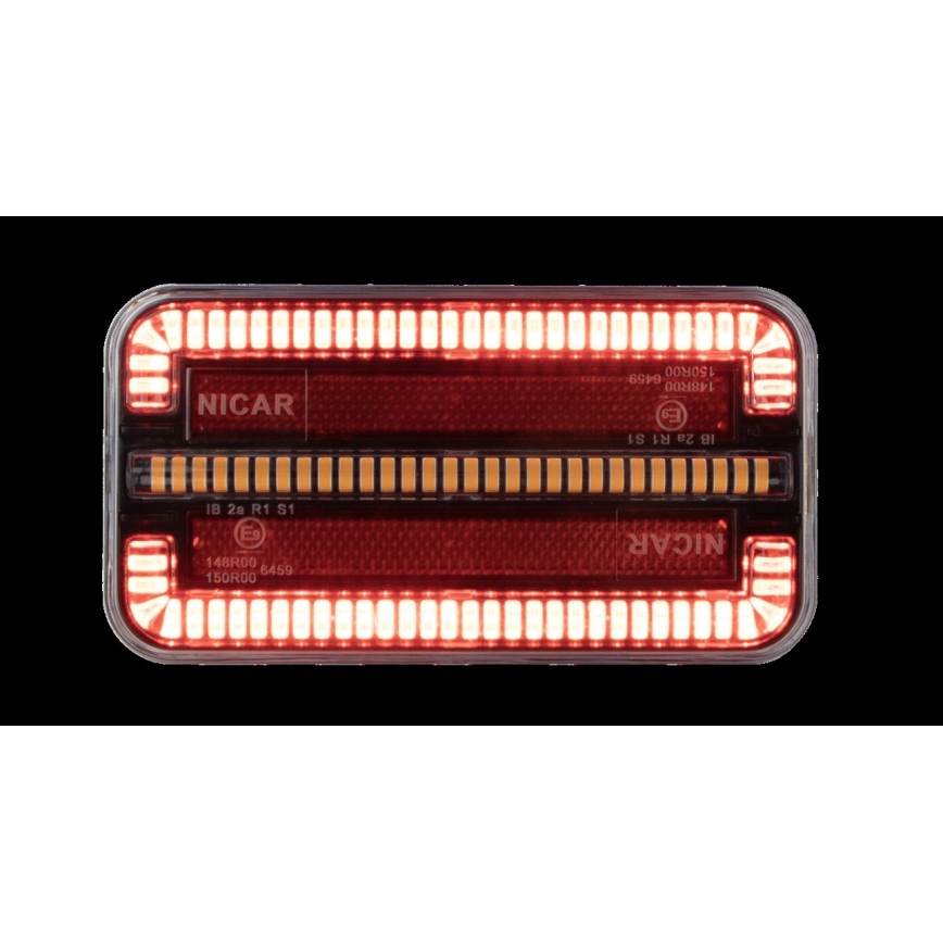 LED Kombinált lámpa dinamikus irányjelzővel LED/12-24V IP65