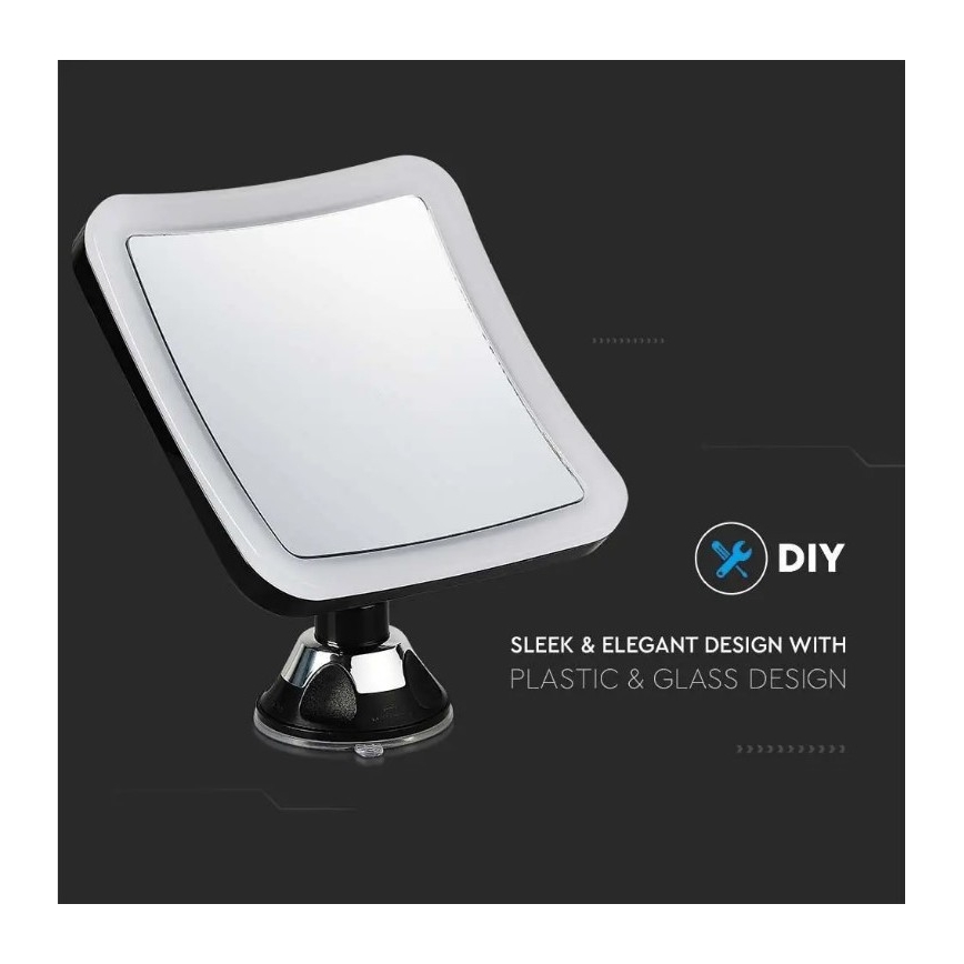 LED Kozmetikai tükör LED/3,2W/4,5V 3xAA IP44