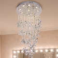 LED kristály mennyezeti lámpa SAMOA LED/30W/230V átm. 40 cm fényes króm + távirányító