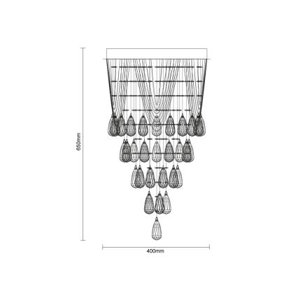 LED kristály mennyezeti lámpa MAJURO LED/30W/230V átm. 40 cm fényes króm + távirányítóval