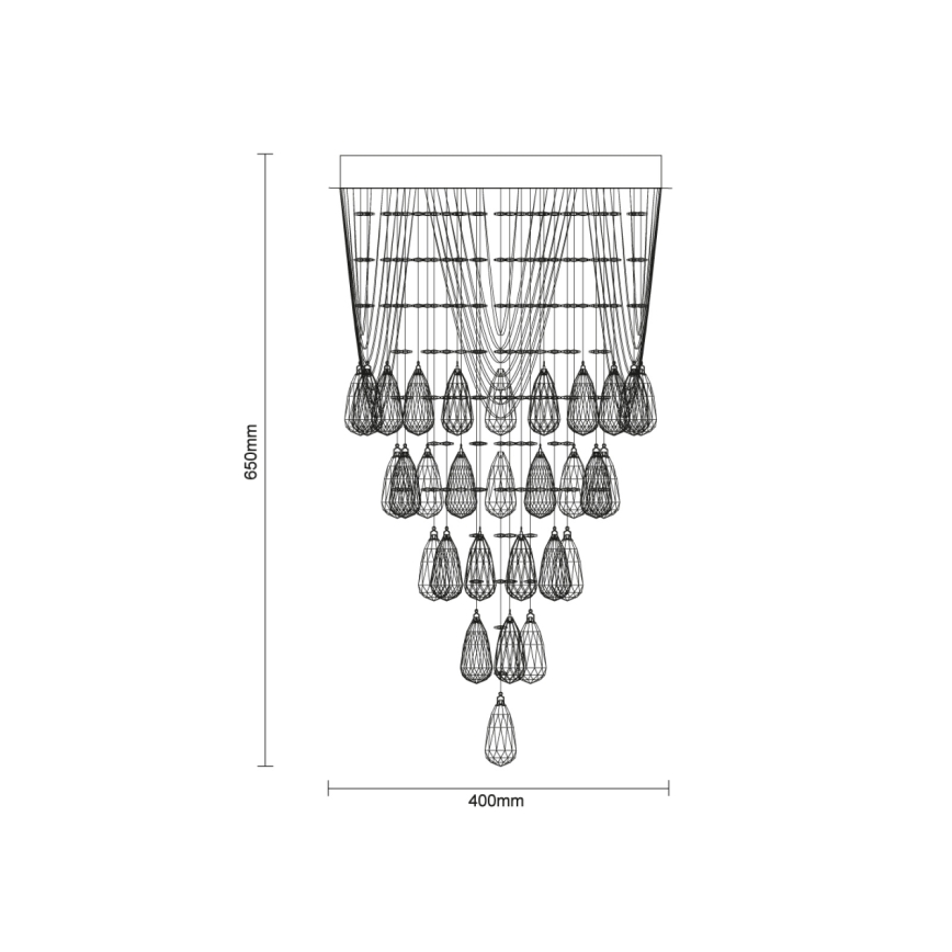 LED kristály mennyezeti lámpa MAJURO LED/30W/230V átm. 40 cm fényes króm + távirányítóval