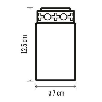 LED kültéri dekoráció LED/2xC IP44 piros