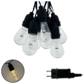 LED kültéri dekorációs fényfüzér 10xLED/0,15W/230V 3,8 m IP44 fekete