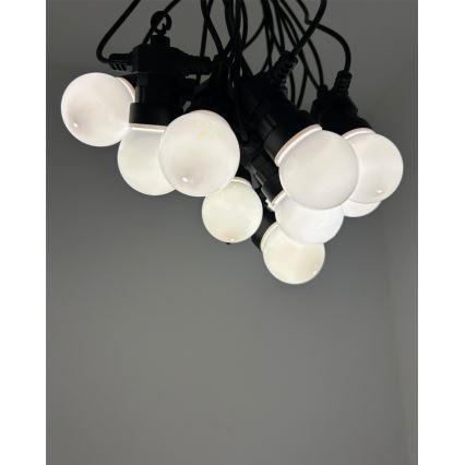 LED kültéri dekorációs fényfüzér 10xLED/0,36W/230V 4,5 m IP44 fekete
