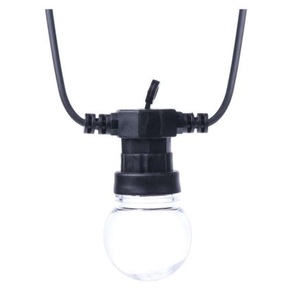 LED kültéri dekorációs fényfüzér 10xLED/10m IP44 átlátszó
