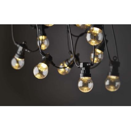 LED kültéri dekorációs fényfüzér 10xLED/10m IP44 átlátszó
