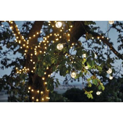 LED kültéri dekorációs fényfüzér 10xLED/10m IP44 átlátszó