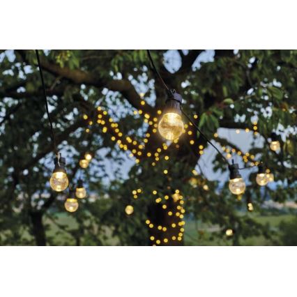 LED kültéri dekorációs fényfüzér 10xLED/10m IP44 átlátszó
