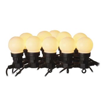 LED kültéri dekorációs fényfüzér 10xLED/10m IP44 fehér