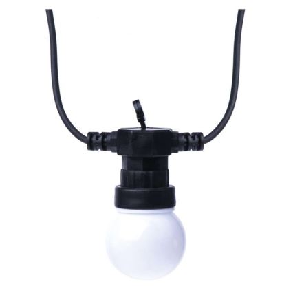 LED kültéri dekorációs fényfüzér 10xLED/10m IP44 fehér