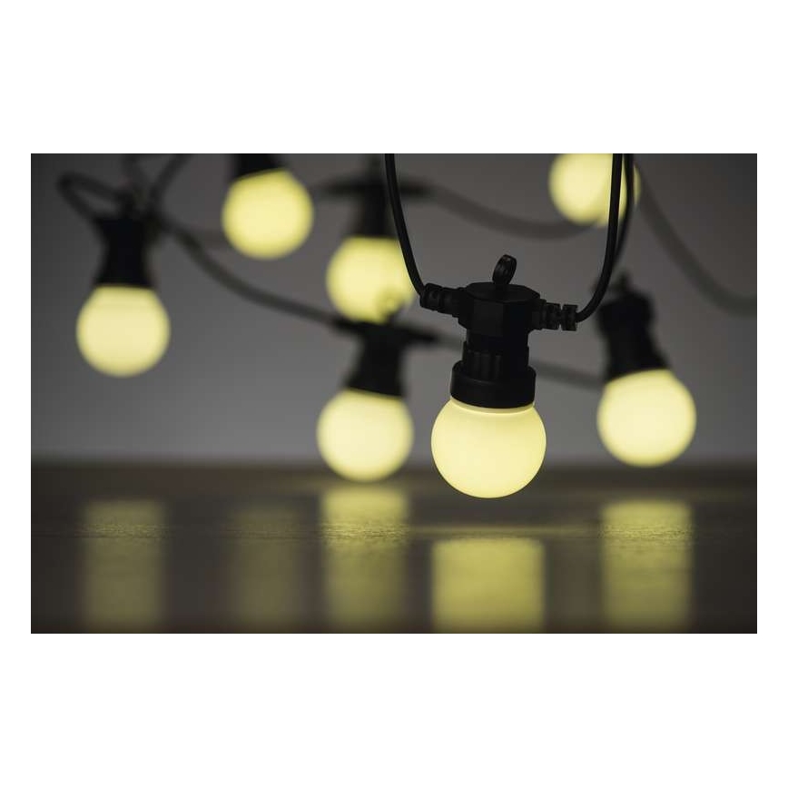 LED kültéri dekorációs fényfüzér 10xLED/10m IP44 fehér