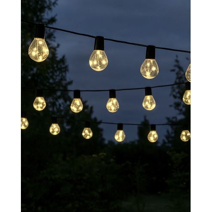 LED kültéri dekorációs fényfüzér 20xLED/0,075W/230V 5,8 m IP44 fekete