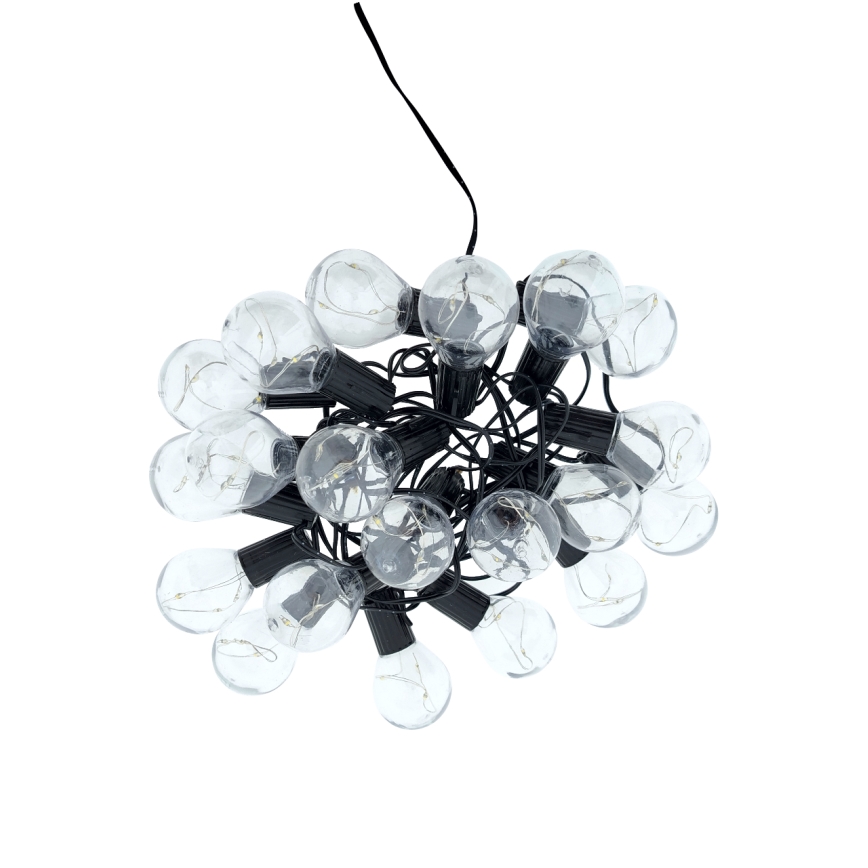 LED kültéri dekorációs fényfüzér 20xLED/0,075W/230V 5,8 m IP44 fekete