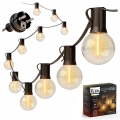 LED kültéri dekorációs fényfüzér 25xE12/1W/230V 17,5 m IP65 fekete