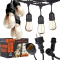 LED kültéri dekorációs fényfüzér 30xE27/1W/230V 16,44 m IP44 fekete
