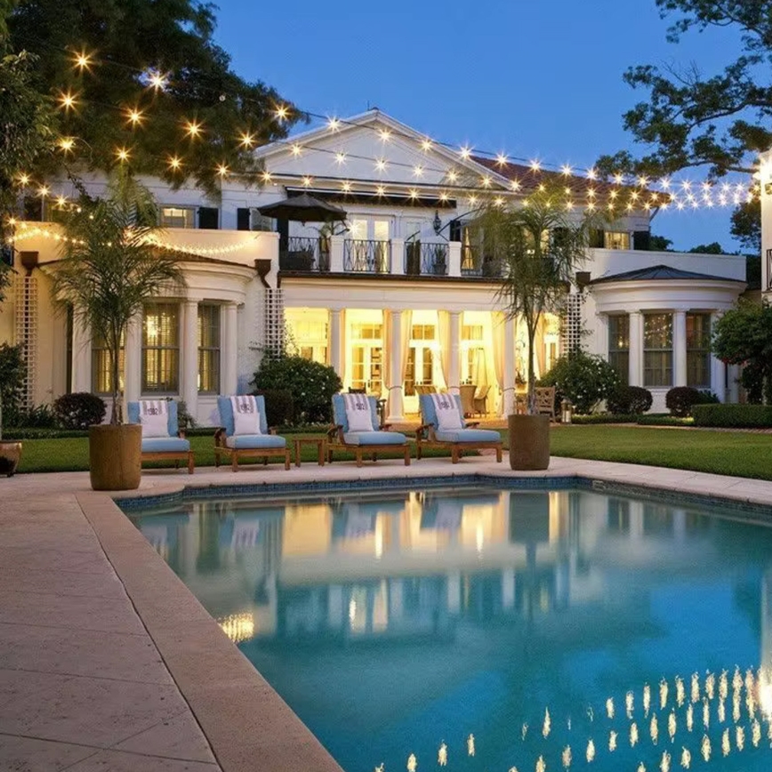 LED Kültéri dekorációs lánc 10xE27/1W/230V 10 m IP65 fekete