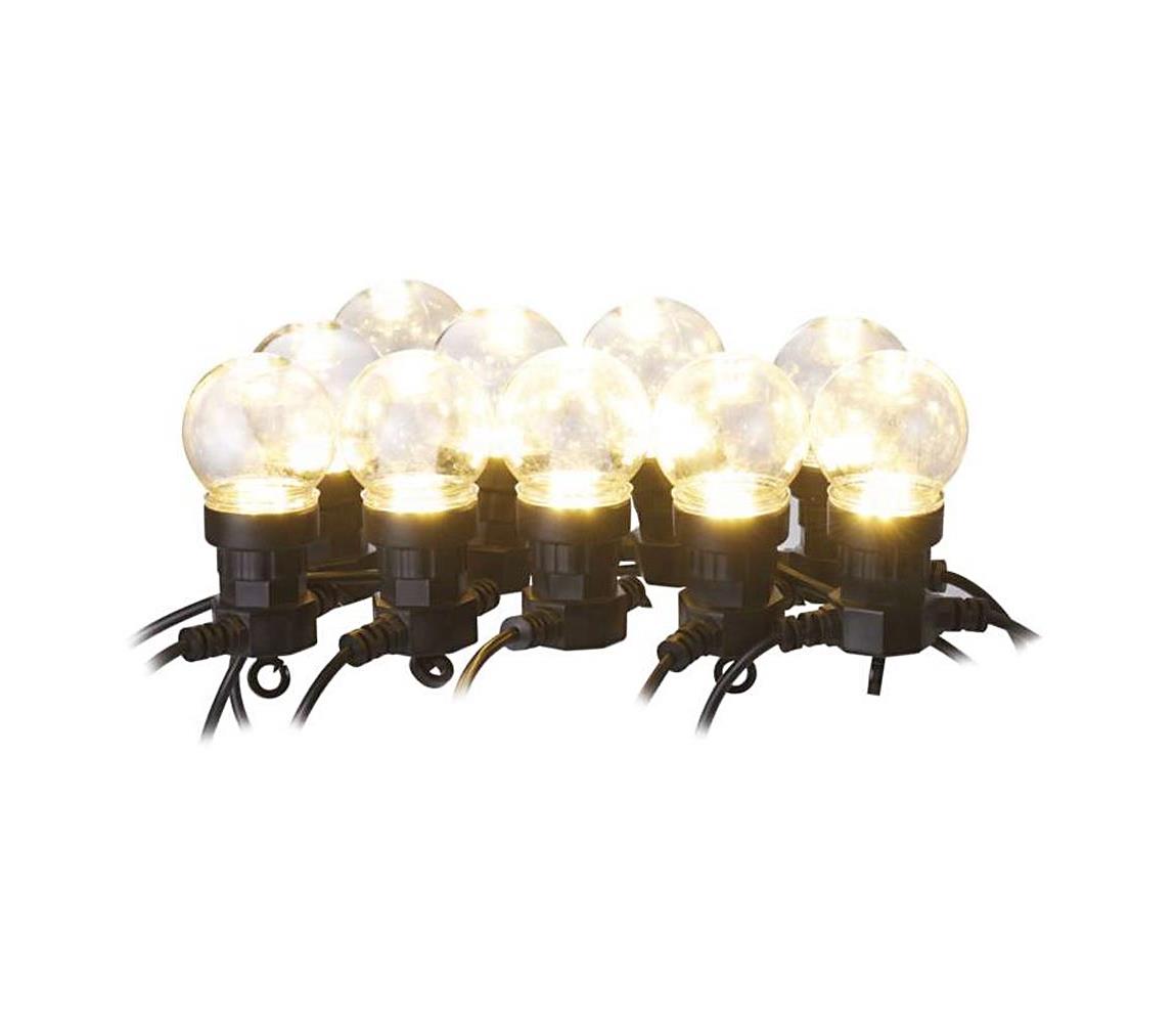 LED Kültéri dekorációs lánc 10xLED/10m IP44 átlátszó DCPW02