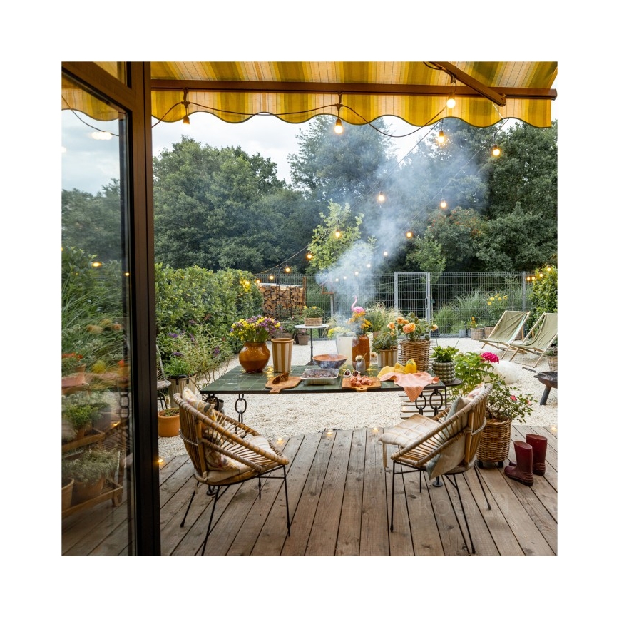 LED Kültéri dekoratív lánc BAJA ST64 20xE27/1W/230V 10,9m IP44 meleg fehér