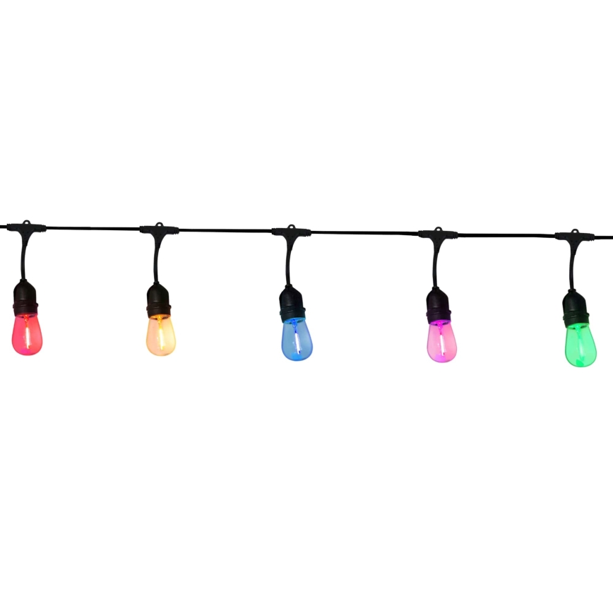 LED Kültéri dekoratív lánc PARTY NEON 7,6 m 10xE27/0,6W/36V IP44