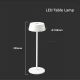 LED Kültéri dimmelhető érintős asztali lámpa LED/2W/5V 4400 mAh IP54 fehér