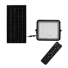 LED kültéri dimmelhető napelemes reflektor LED/10W/3,2V IP65 4000K fekete + távirányítás