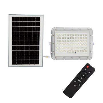 LED kültéri dimmelhető napelemes reflektor LED/15W/3,2V IP65 4000K 12000 mAh fehér + távirányítás