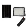 LED kültéri dimmelhető napelemes reflektor LED/15W/3,2V IP65 4000K 12000 mAh fekete + távirányítás
