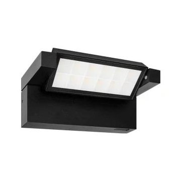 LED kültéri fali lámpa – 20 W, 230 V, választható 3000/4000/6500 K, IP54, fekete