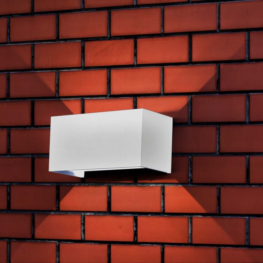LED kültéri fali lámpa, 24 W, 230 V, 4000 K, IP65, fehér