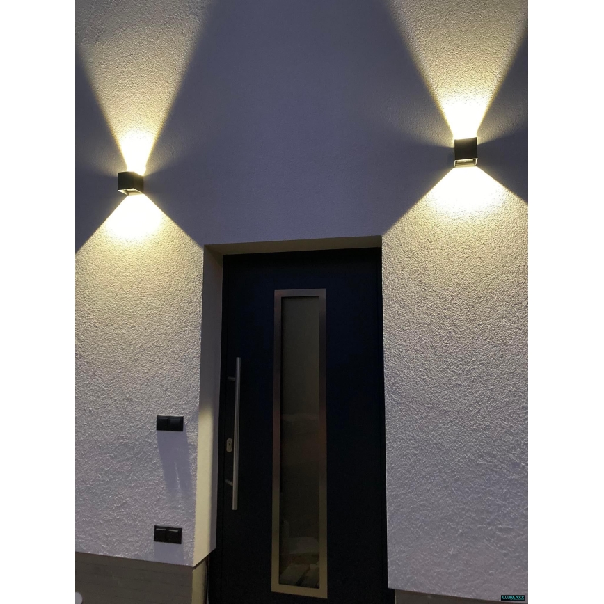 LED Kültéri fali lámpa 2xLED/3W/230V IP54 antracit