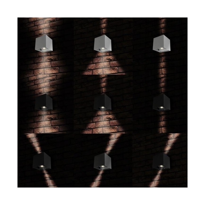 LED Kültéri fali lámpa 2xLED/3W/230V IP54 antracit