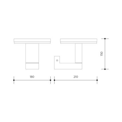 LED Kültéri fali lámpa BARI LED/10W/230V 4000K IP54 antracit