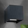 LED Kültéri fali lámpa CUBE 2xLED/3W/230V IP54 antracit