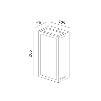 LED Kültéri fali lámpa ENTERA LED/10W/230V 4000K IP54