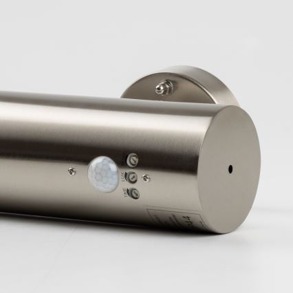 LED kültéri fali lámpa mozgásérzékelővel 1xGU10/5W/230V IP44 matt króm