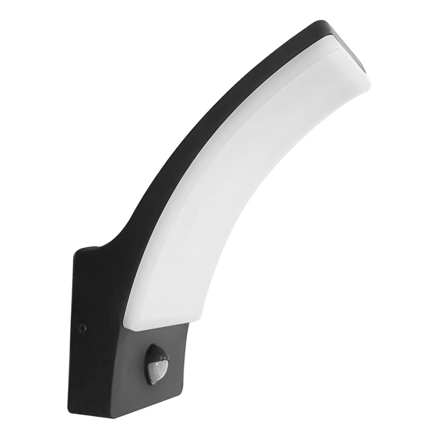 LED Kültéri fali lámpa érzékelővel AMY LED/12W/230V IP44 fekete