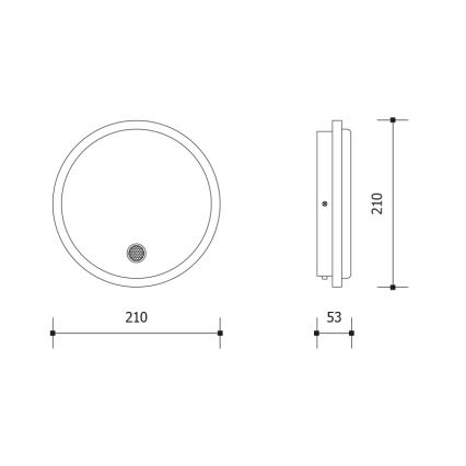 LED kültéri fali lámpatest mozgás- és alkonyérzékelővel LED/15W/230V IP65 fehér