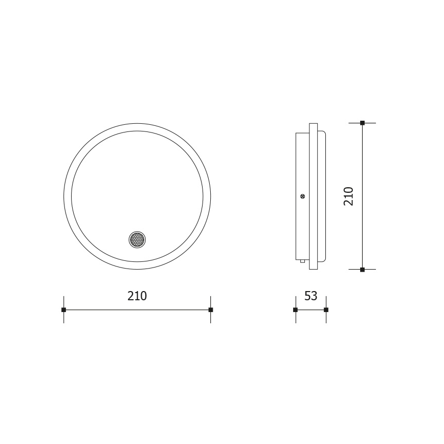 LED kültéri fali lámpatest mozgás- és alkonyérzékelővel LED/15W/230V IP65 fehér