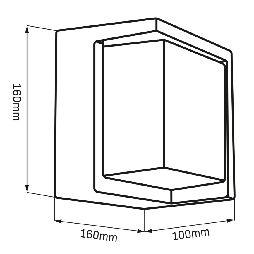LED Kültéri fali lámpa ESSEN LED/12W/230V IP44 fekete
