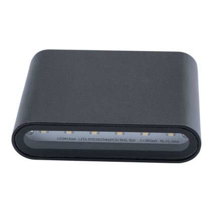 LED Kültéri fali lámpa FLOW 2xLED/3W/230V IP54 fekete