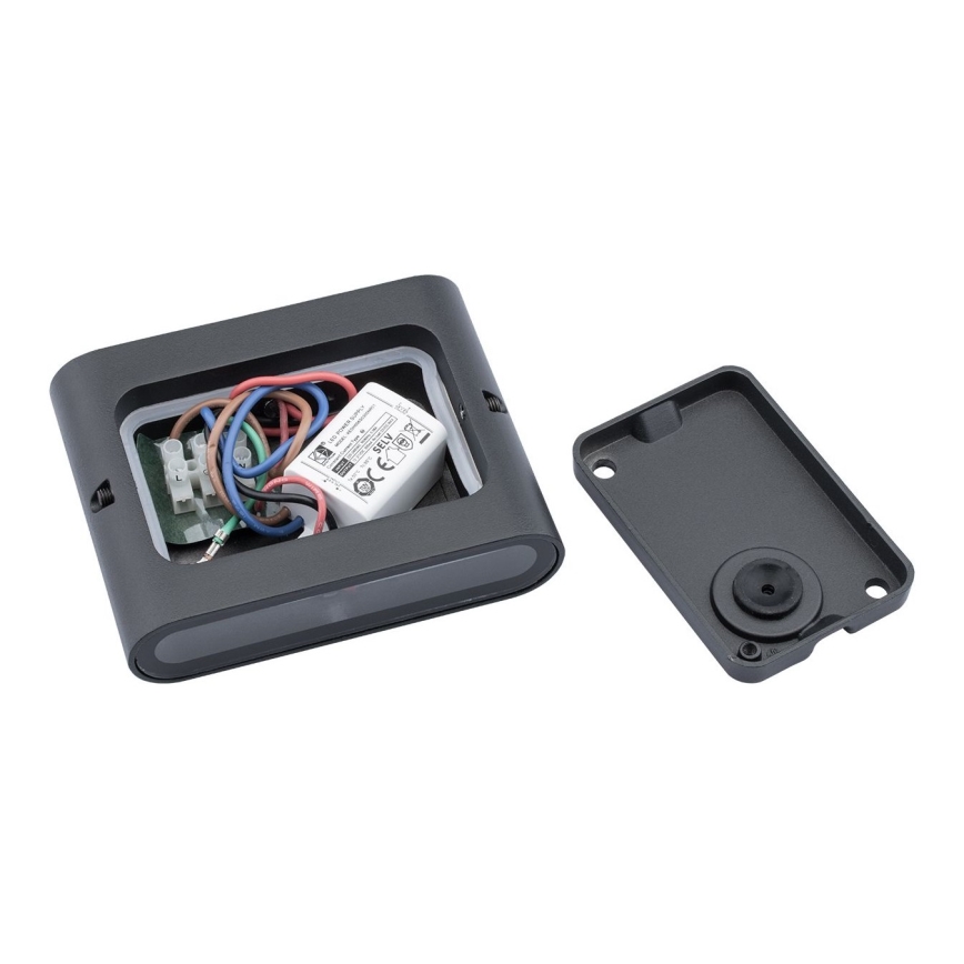 LED Kültéri fali lámpa FLOW 2xLED/3W/230V IP54 fekete