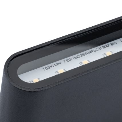 LED Kültéri fali lámpa FLOW 2xLED/6W/230V IP54 fekete