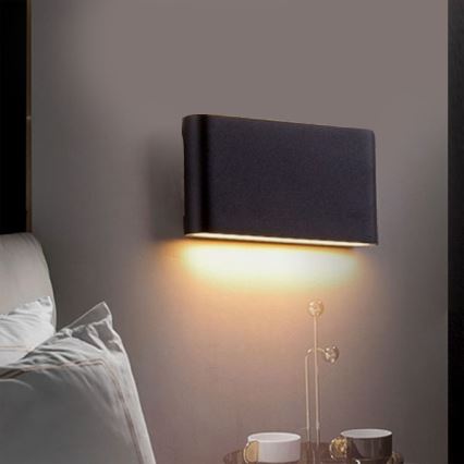 LED Kültéri fali lámpa FLOW LED/9W/230V IP54 4000K fekete