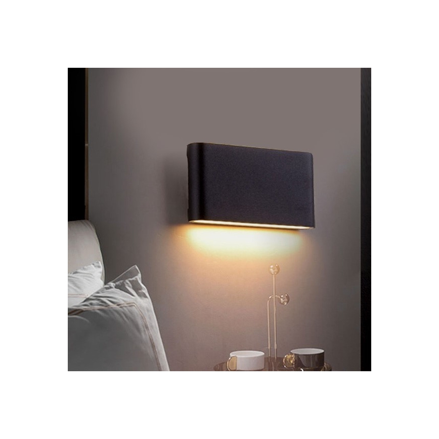 LED Kültéri fali lámpa FLOW LED/9W/230V IP54 4000K fekete